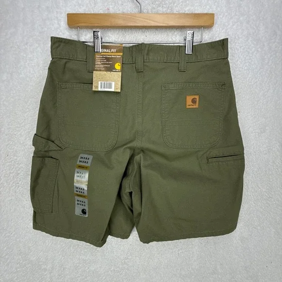 Carhartt Mens Original Fit Canvas Cell‎ Phone Pocket Work Shorts Size 34 New - Picture 3 of 8